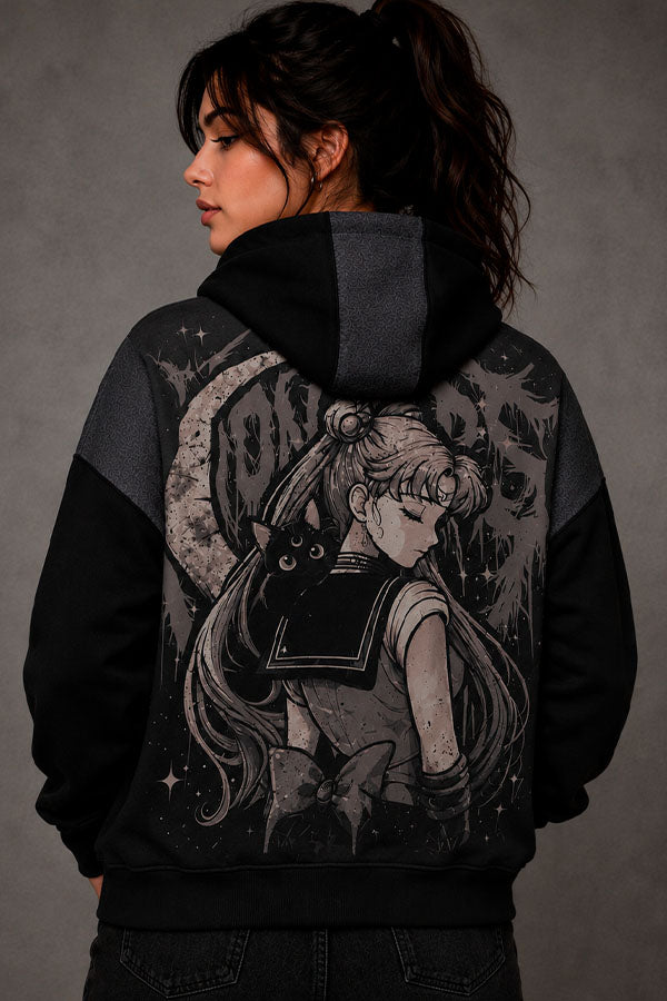 HOODIE SAILOR MOON BLACK