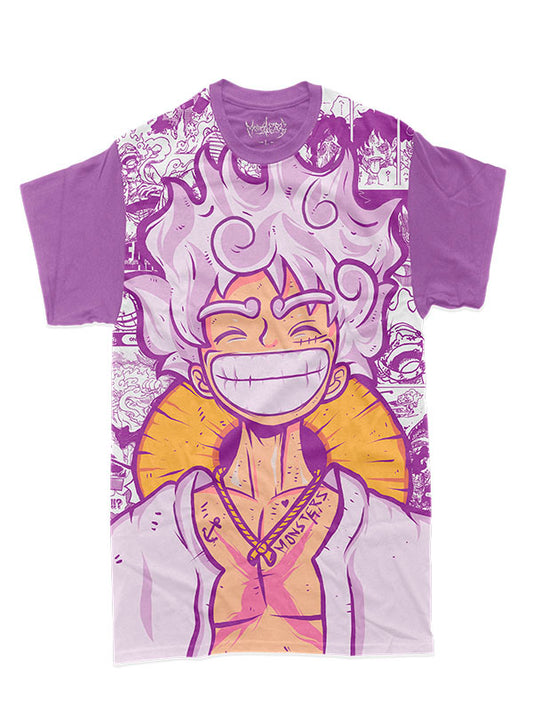 POLERA ONE PIECE : LUFFY G5 LILA