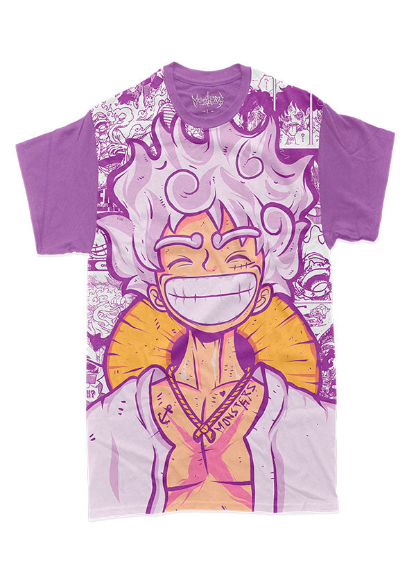 POLERA ONE PIECE : LUFFY G5 LILA