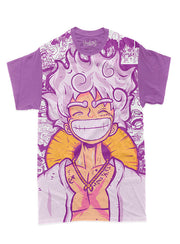 POLERA ONE PIECE : LUFFY G5 LILA