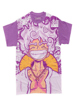 POLERA ONE PIECE : LUFFY G5 LILA